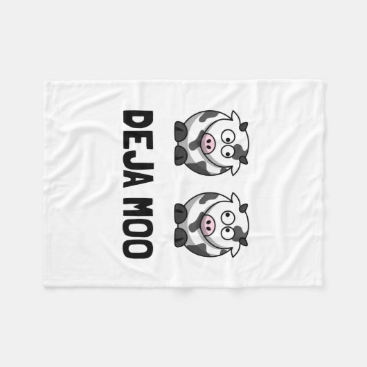 Deja Moo Fleece Deken (Voorkant (Horizontaal))