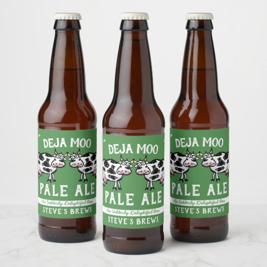 Deja Moo Funny Koe Bier Etiket (Flessen)