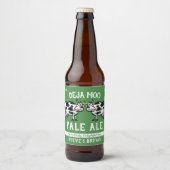 Deja Moo Funny Koe Bier Etiket (Voorkant)