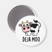 Deja Moo Funny Koe Pun Magneet (Voorkant / Achterkant)
