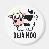 Deja Moo Funny Koe Pun Magneet (Voorkant)