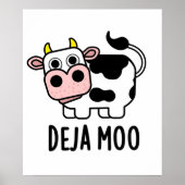 Deja Moo Funny Koe Pun Poster (Voorkant)