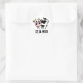 Deja Moo Funny Koe Pun Ronde Sticker (Tas)