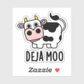 Deja Moo Funny Koe Pun Sticker (Vel)