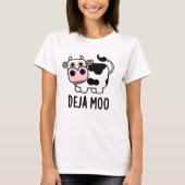 Deja Moo Funny Koe Pun T-shirt (Voorkant)