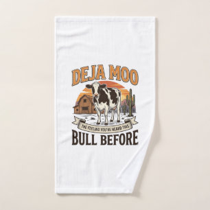 Deja Moo Grappige Koe Western Vintage Shirt Ontwer Handdoek