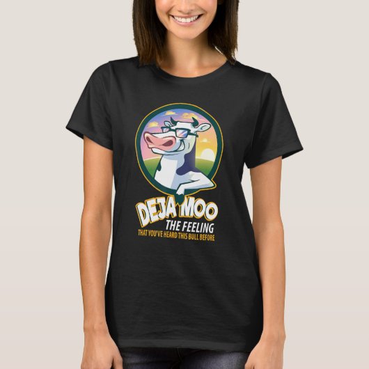 Deja Moo Koeien Koe T-shirt (Voorkant)