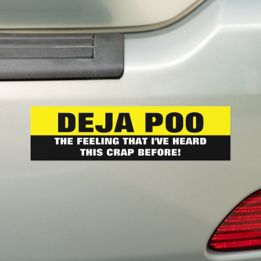 DEJA POO BUMPERSTICKER (Op auto)