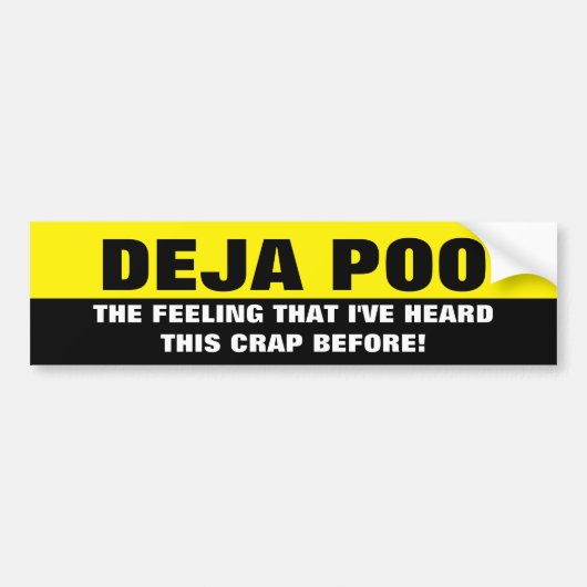 DEJA POO BUMPERSTICKER (Voorkant)