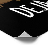 Deja Poo Funny Double Poop Pun Dark BG Poster (Hoek)