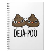 Deja Poo Funny Double Poop Pun Notitieboek (Voorkant)