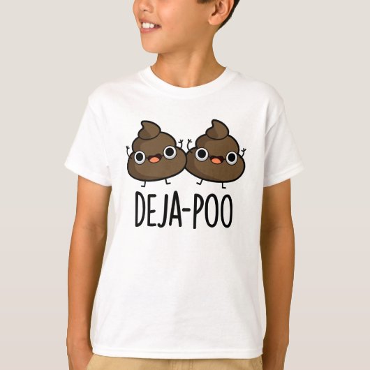 Deja Poo Funny Double Poop Pun T-shirt (Voorkant)
