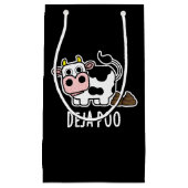 Deja Poo Funny Koe Poop Pun Dark BG Klein Cadeauzakje (Voorkant)