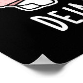 Deja Poo Funny Koe Poop Pun Dark BG Poster (Hoek)