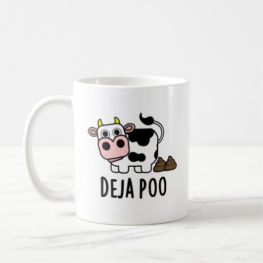Deja Poo Funny Koe Poop Pun Koffiemok (Links)