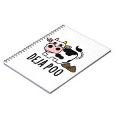 Deja Poo Grappige Koe Drolletje Pun  Notitieboek (Linkerzijde)