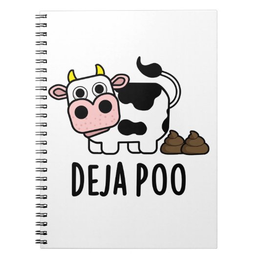 Deja Poo Grappige Koe Drolletje Pun  Notitieboek (Voorkant)