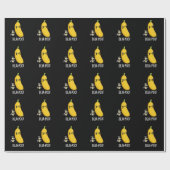 Deja-poot Funny Banana Double Fart Pun Dark BG Cadeaupapier (Vlak)