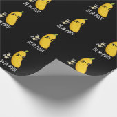 Deja-poot Funny Banana Double Fart Pun Dark BG Cadeaupapier (Hoek)