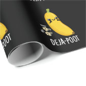 Deja-poot Funny Banana Double Fart Pun Dark BG Cadeaupapier (Rol Hoek)