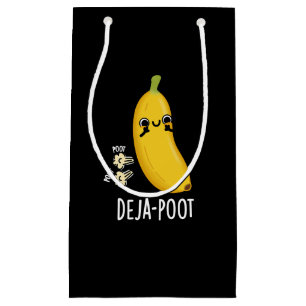Deja-poot Funny Banana Double Fart Pun Dark BG Klein Cadeauzakje