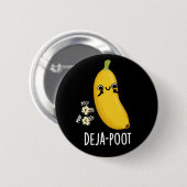Deja-poot Funny Banana Double Fart Pun Dark BG Ronde Button 5,7 Cm (Voorkant /achterkant)