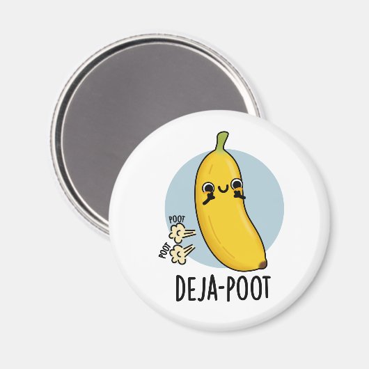 Deja-poot Funny Banana Double Fart Pun Magneet (Voorkant / Achterkant)