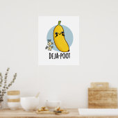Deja-poot Funny Banana Double Fart Pun Poster (Keuken)