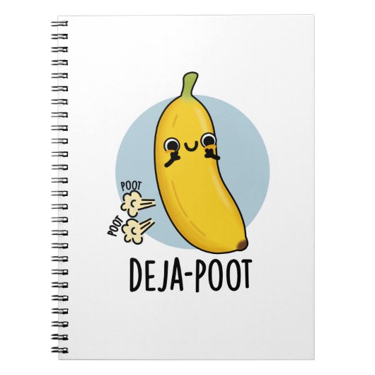 Deja-poot Grappige Banaan Dubbele Scheet Grappige  Notitieboek (Voorkant)