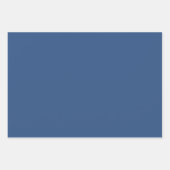 Deja Vu Blauw Lente Seizoen Effen Kleur Inpakpapier Vel (Voorkant)