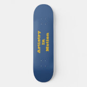 Deja Vu Blauw Lente Seizoen Effen Kleur Persoonlijk Skateboard (Voorkant)