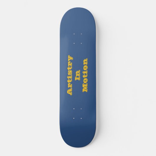 Deja Vu Blauw Lente Seizoen Effen Kleur Persoonlijk Skateboard (Voorkant)