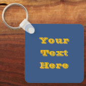 Deja Vu Blauw Lente Seizoen Effen Kleur Sleutelhanger (Voorkant)