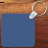 Deja Vu Blauw Lente Seizoen Effen Kleur Sleutelhanger (Achterkant)