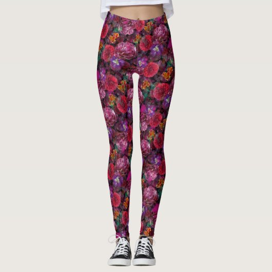 Déjà vu Destroyed Floral Leggings (Voorkant)
