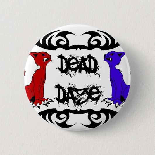 Déjà Vu Kat Ronde Button 5,7 Cm (Voorkant)