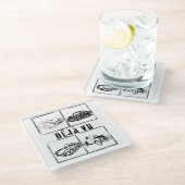 Déjà vu.w glazen onderzetter (Schuin)