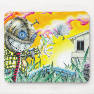 Deja Vudoo - Cute Colorful Pin Cushion Doll Art Muismat