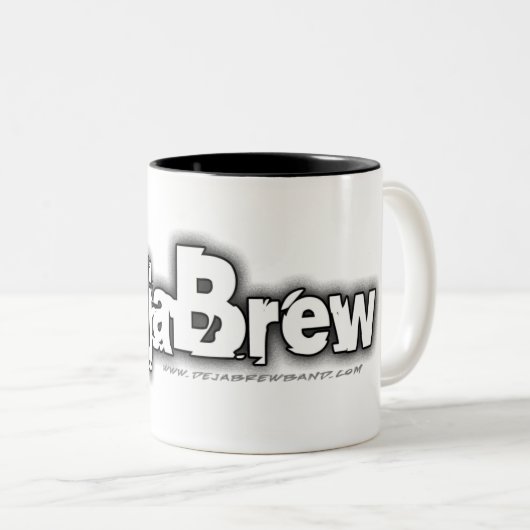 DejaBrew Greyscale Logo Mok (Voorkant rechts)