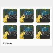 Dejeuner sur l'herbe vierkante sticker (Vel)