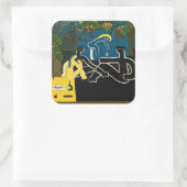Dejeuner sur l'herbe vierkante sticker (Tas)