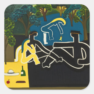 Dejeuner sur l'herbe vierkante sticker