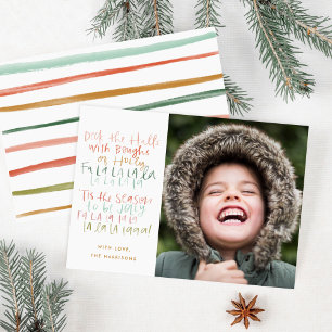 Dek de Colorful Photo Holiday Card van de zalen Feestdagenkaart