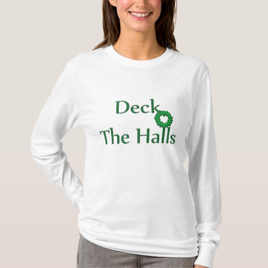 Dek de hal-feestelijke dameshoes, lange T-shirt (Voorkant)