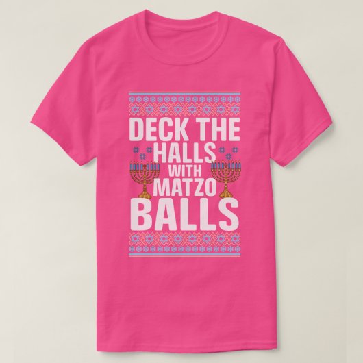 Dek de hal met Matzo ballen Chanoeka T-shirt (Design voorkant)