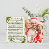 Dek de Hall Kerstcarol-fotofeestkaart Feestdagenkaart (Staand voorkant)