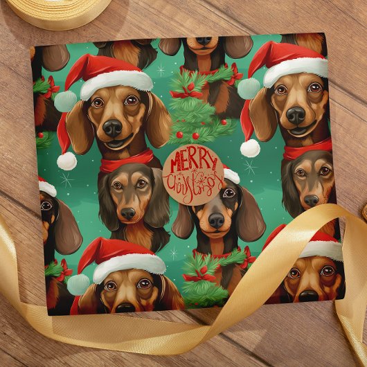 Dek de Hallen met Dachshunds naadloos patroon Cadeaupapier