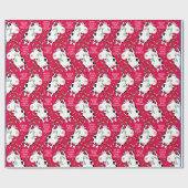 DEK DE HALLEN MET KOEIEN EN HOLLY (red) Boynton Cadeaupapier (Vlak)