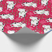 DEK DE HALLEN MET KOEIEN EN HOLLY (red) Boynton Cadeaupapier (Hoek)