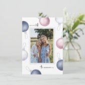 Dek de Halls Bauble Fotokerst Feestdagenkaart (Staand voorkant)